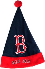 Boston Red Sox Santa Hat Plush Holiday Wear MLB Team Sports Fan Gear