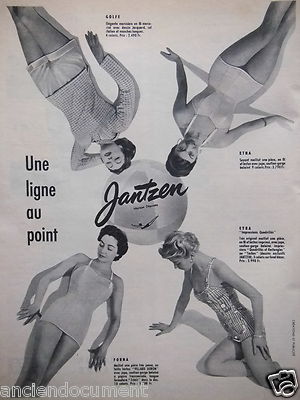 WERBUNG 1956 BADEANZÜGE JANTZEN UNE LINE AU POINT - ADVERTISING