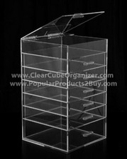 305Displays 6 drawers plus one w/lid Acrylic Cube Makeup Organizer