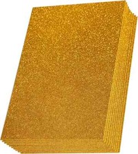 80 sheets gold Sticky Glitter Foam Sheets Self-Adhesive Sparkle EVA Sheets