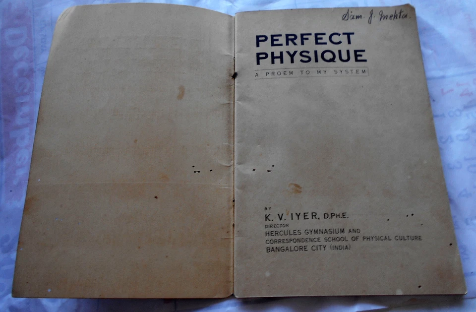 Rare antique Indian body builders book 1936 Gay interest Nudes 2 free books Yoga - Image 3 of 4