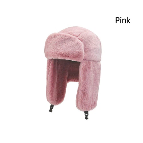 Trapper Windproof Thick Plush Winter Hat Russian Ushanka Snow Caps Bomber Hat - Picture 23 of 24