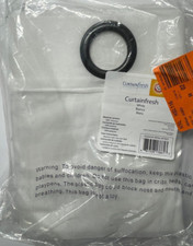 Curtainfresh White Solid Polyester 59 in. W x 63 in. L Sheer Single Grommet Top