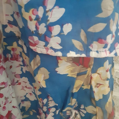 Poetry sz L Ruffle Tiered Sundress Bandeau Floral Summer Fun - Picture 6 of 8