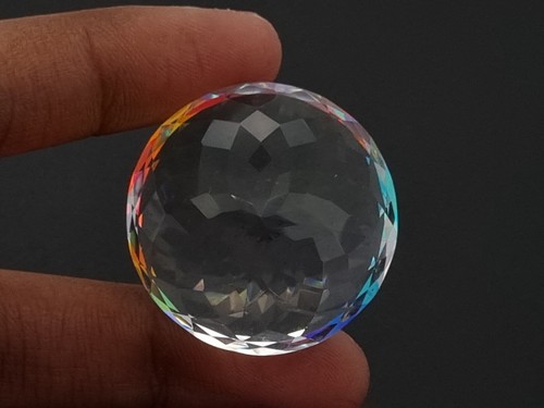 82.95 Ct Lab-Created EGL Certified Mystic Aura Quartz Round Cut Loose Gemstone - Picture 6 of 6