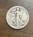 1918-D Walking Liberty Half Dollar Circulated Silver Eagle 90% Silver