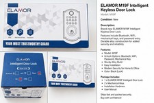SATIN NICKEL - ELAMOR M19F INTELLIGENT DOOR LOCK SMART SECURITY PASSWORD  KEY