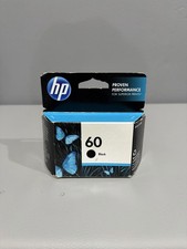HP 60 CC640WN OEM Black Ink Cartridge, BRAND NEW, SEALED