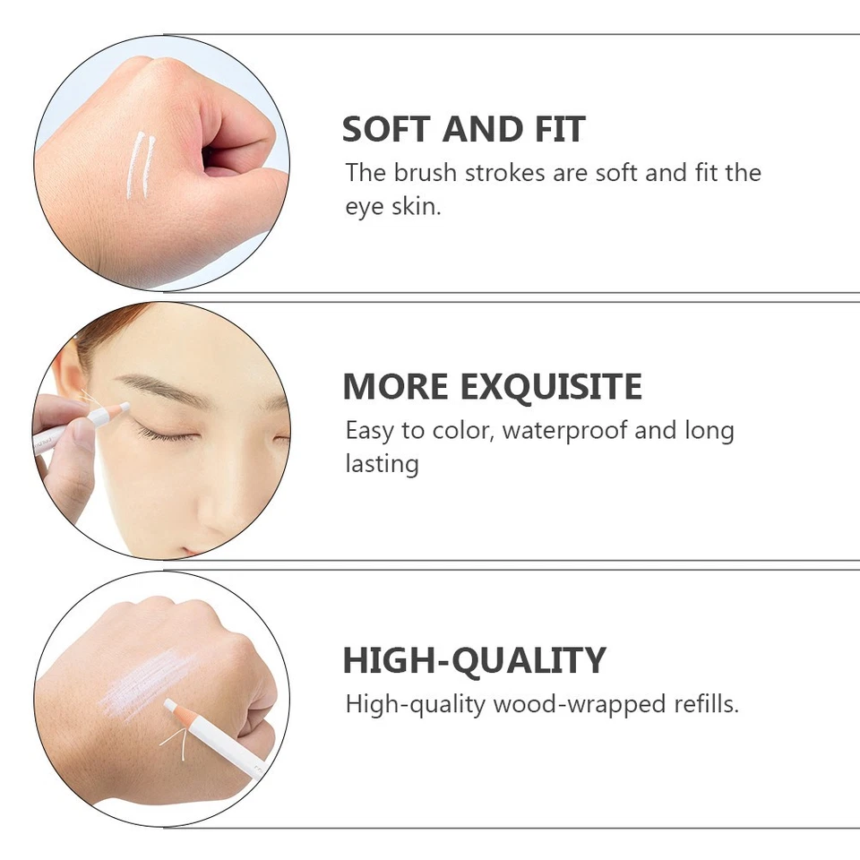  Doublures de maquillage 2pcs Charmantes crayons à sourcils Femme Outils de - Photo 4/4