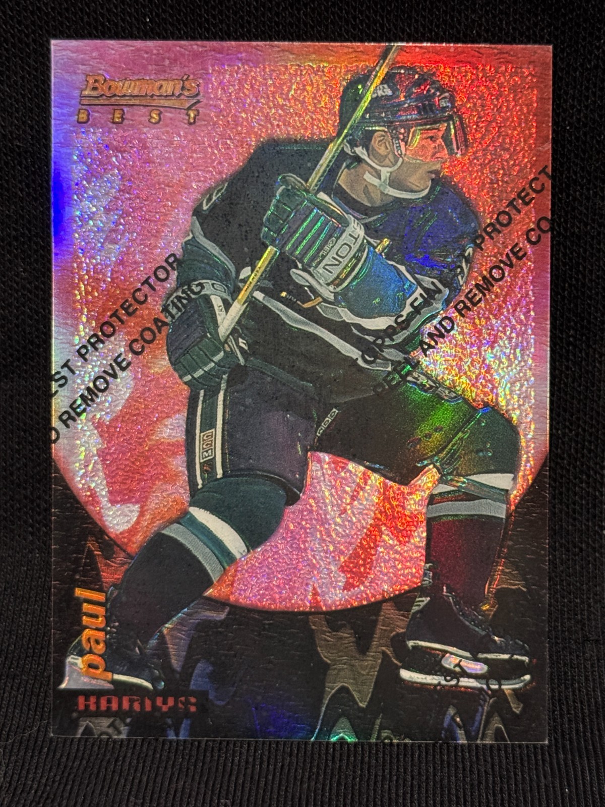 PAUL KARIYA ANAHEIM MIGHTY DUCKS 1995 BOWMAN'S BEST POWER POINT REFRACTOR #1