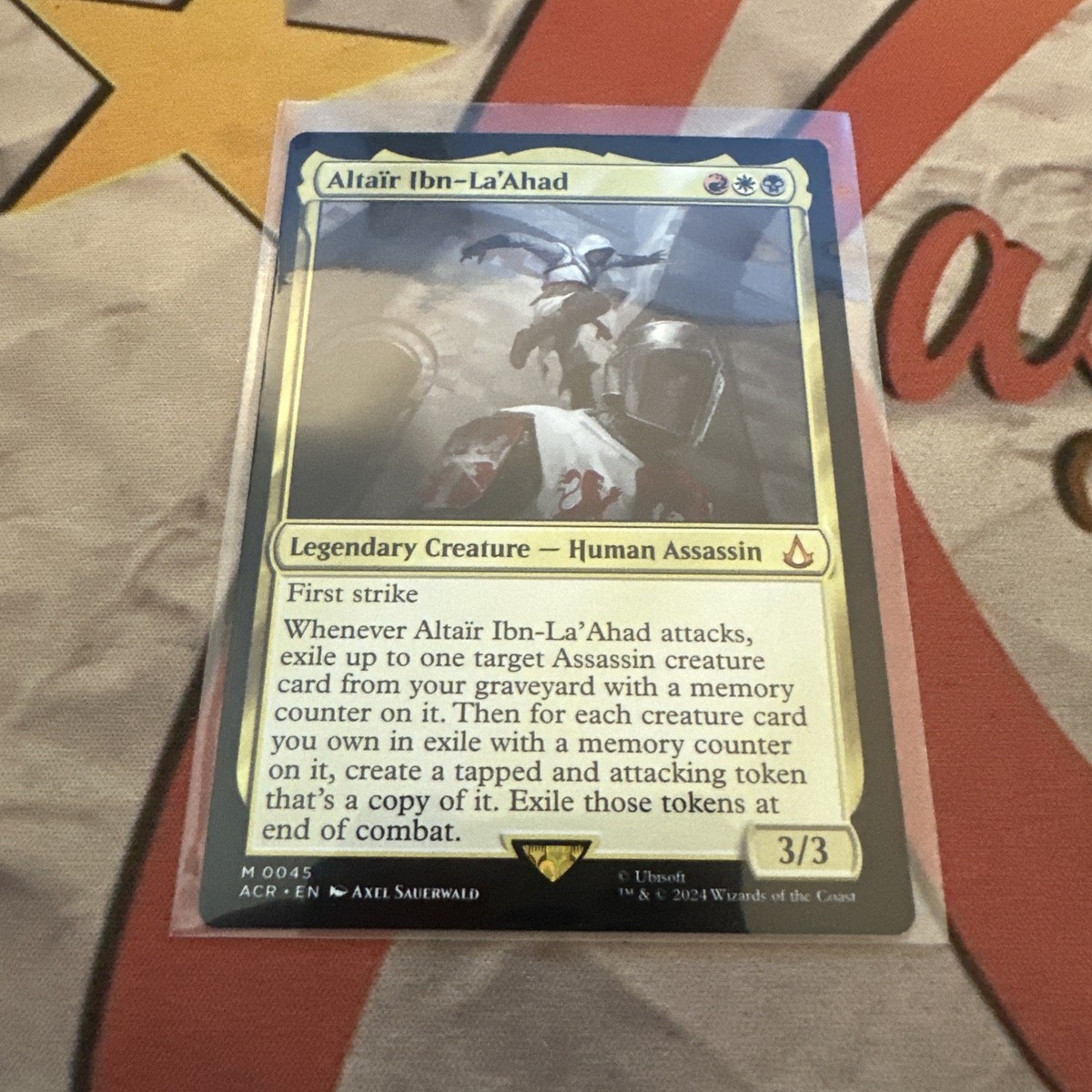 altair mtg card Ibn-La'Ahad Universes Beyond: Assassin's Creed Regular #0045 Then for each creature card you own in exile with a memory counter on it Altaïr Ibn-La'Ahad MTG - Assassin's