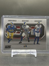 2021 Score 3D  #3D8 Aaron Donald, Micah Kiser, Jalen Ramsey Insert Card