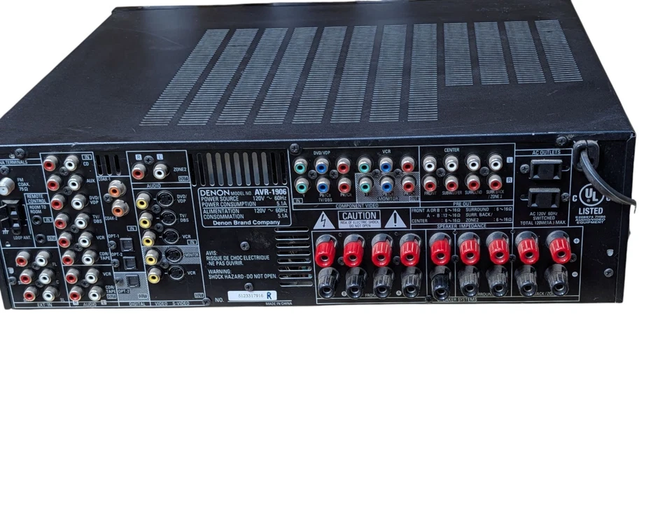 Denon AVR-1906 7.1 AV Receiver Bundle With Remote - Image 2 of 4
