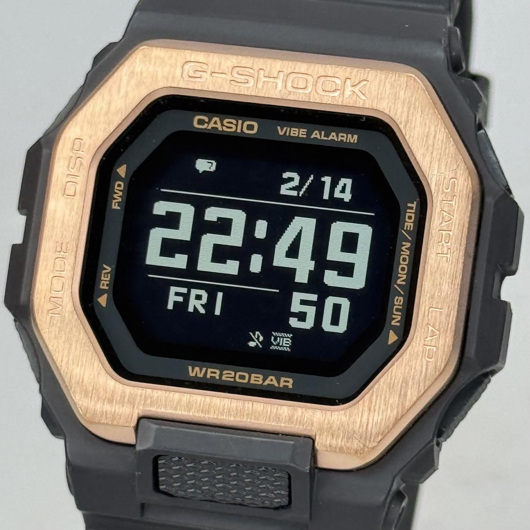 Casio G-Shock GBX-100NS G-Lide Bluetooth 2.00in Black Rose Gold 
