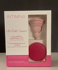 INTIMINA 12 Hr Lily Cup Compact • Collapsible Menstrual Cup Reusable •  Size:  A