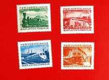 1949 Complete Set of Yugoslav Railway Centenary Stamps