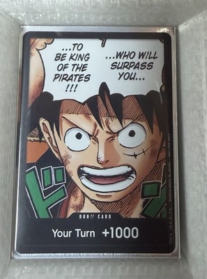 One Piece TCG Monkey D. Luffy 1st Anniversary DON!! Eng Foil Card