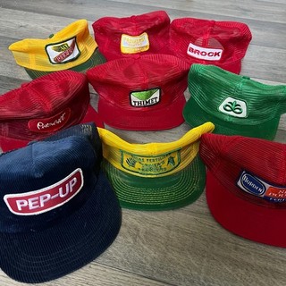 Lot of 9 Vintage Mesh Trucker Hats Mixed Agricultural Advertising Snapbacks