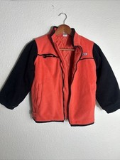 Harley Davidson Youth Size 7 Orange Black Broken Zipper Fleece Quilt Lined