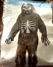 Skeleton Zombie Kid's/child Halloween Costume Lg 12-14
