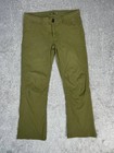 Prana Halle Pants Womens 12 Green Stretch Zion Mid Rise Bootcut Water Repellent