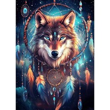 Diamond Painting Kits for Adults, 3D Wolf Diamond Art Kits for Beginners, DIY...