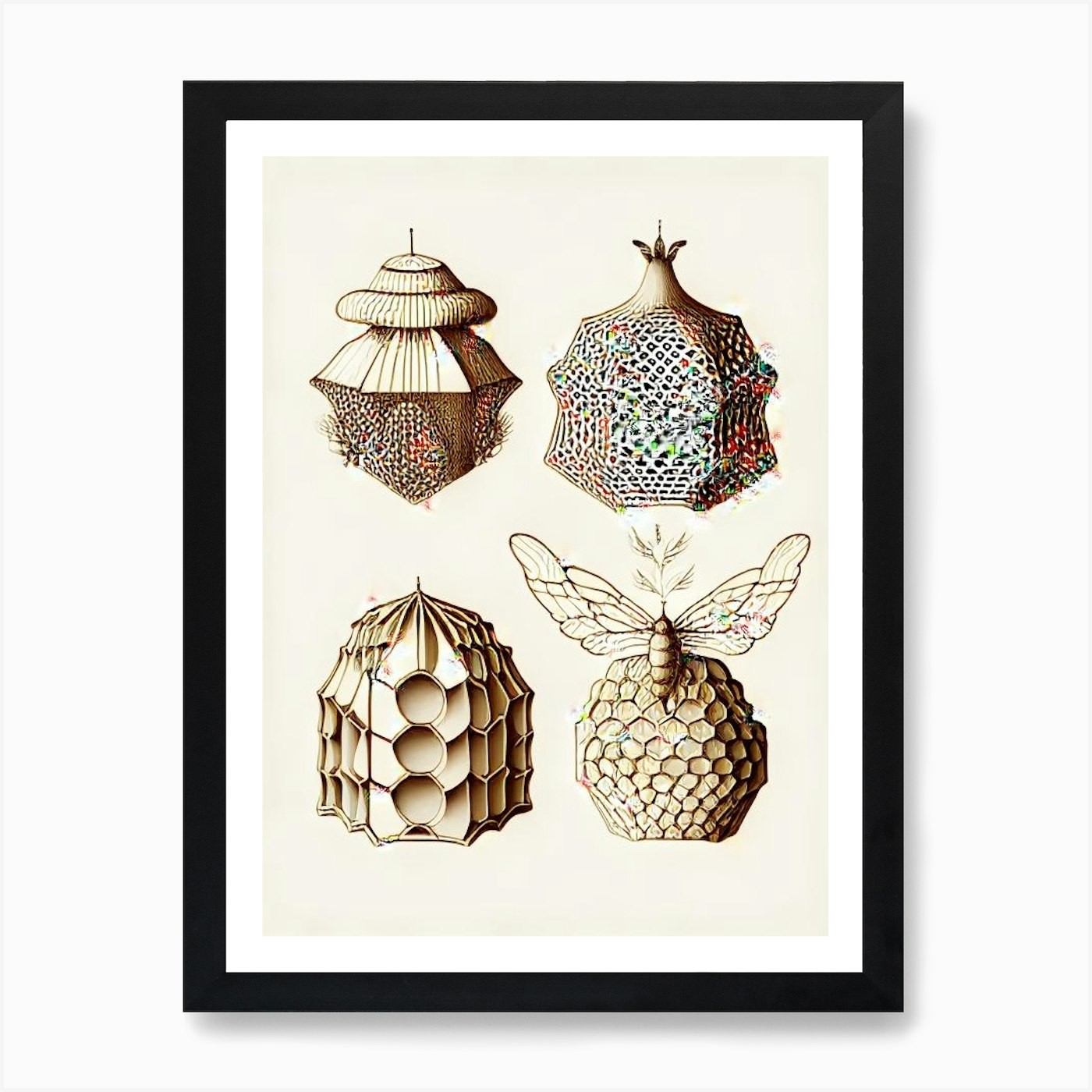 Vintage Beehive Art Print Framed Wall Decor Canvas Poster Picture  