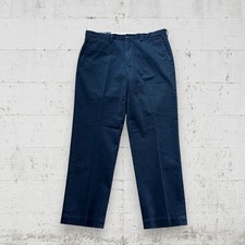 Vintage Polo Ralph Lauren Pants Mens 36x32 36x31 Navy Blue Preston Chino