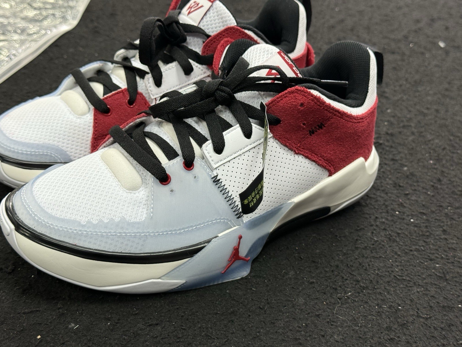 SAOLA Scarpe da basket Nike Jordan One Take 5 da uomo bianche multicolore taglia 8 US