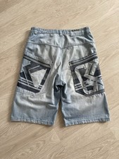90's Karl Kani Y2k Hype Vintage Denim Baggy Shorts Skate Jorts Men's Size 34