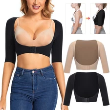 Womens Shapewear Tops Post Surgery Compression Sleeve for Arm Shaper Half Sleeve