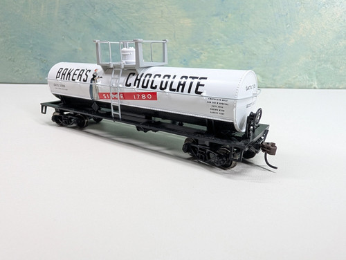 Coche cisterna Athearn escala HO Baker's Chocolate GATX #31058 ruedas de metal LEER | Condition: Used