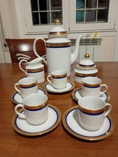 OFFERTA!! servizio caffè porcellana Seltmann Weiden Bavaria blu cobalto e oro