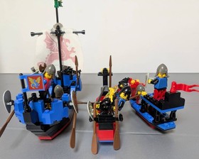LEGO 6057 Black Knight Ship & 6018 Dragon Ship Mini Figures