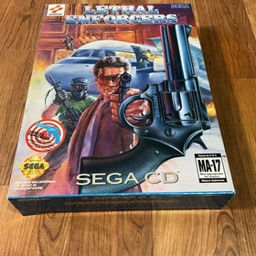 Lethal Enforcers Authentic Sega CD Box and Insert Tray & Freeze Card Only 