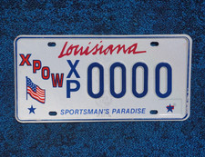 Louisiana EX POW Sample License Plate