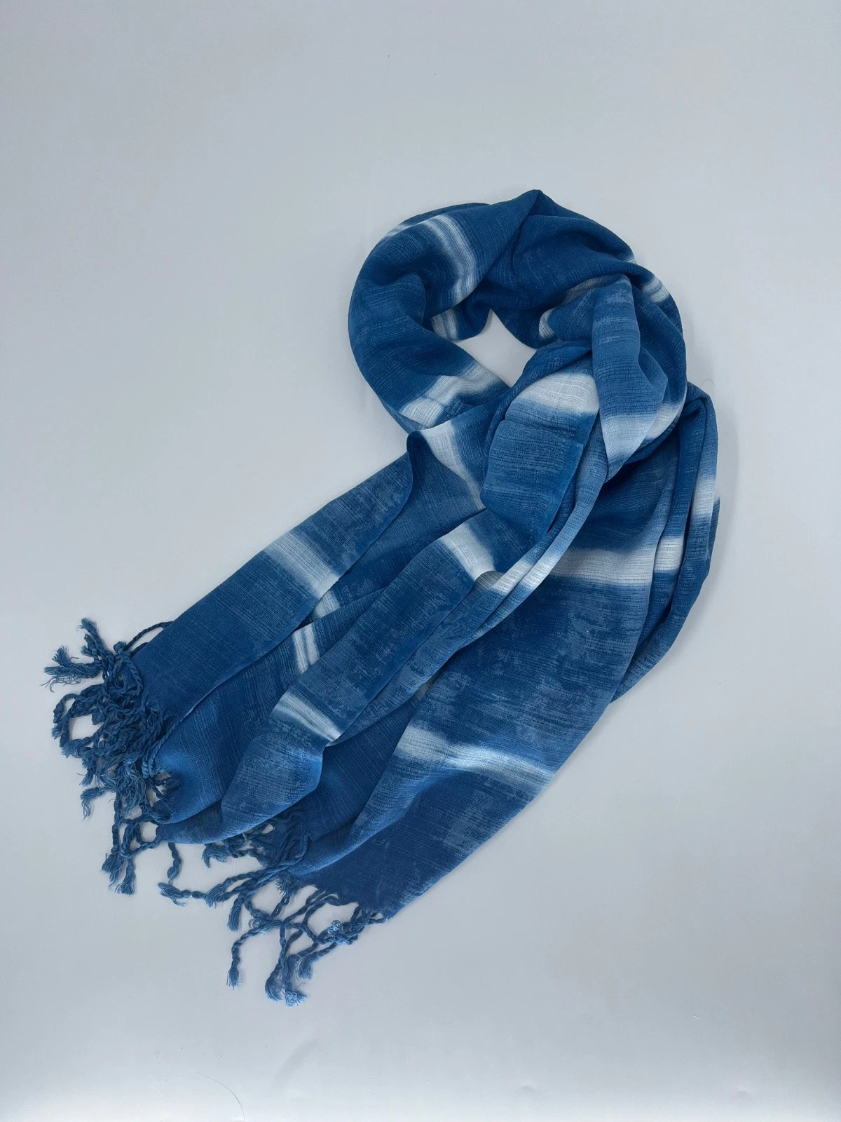Soft Shawl Wrap Scarf Cotton Shibori Indigo Hand Tie-Dye
Opens in a new window or tab