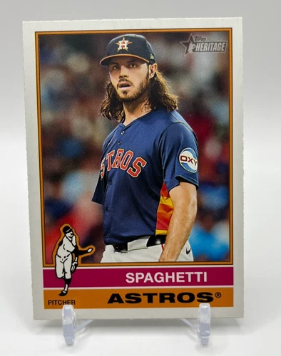 2025 Topps Heritage Spencer Arrighetti #454 Spaghetti Nickname Variation - Picture 1 of 2
