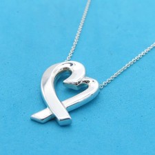Collana Tiffany Co. grande cuore amorevole in argento Sv925 Et94