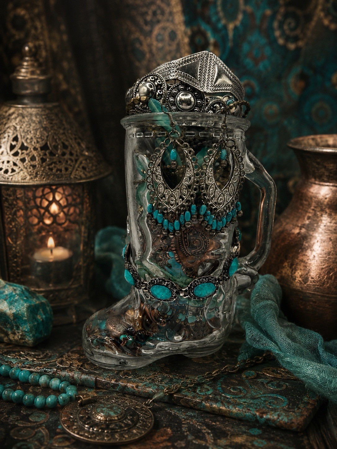 mystery jewelry jar “Boot”