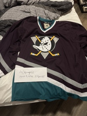 Anaheim Ducks Adidas Team Classic Jersey Size Large Eggplant