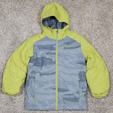Columbia Kids Ski Snowboard Jacket Thermal Coil Waterproof Hooded Gray Small