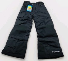 NEW Columbia Snow Pants Youth Small Black Bugaboo II OmniTech Snowpants  J3-A2 