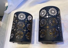2 filigree metal lanterns for candles/fairy lights/plants