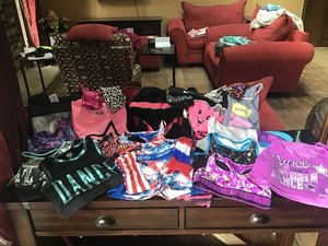 Justice Girls Danskin Sz 10-12 Dance Gymnastics Cheer Wear Leotards Lot of 20