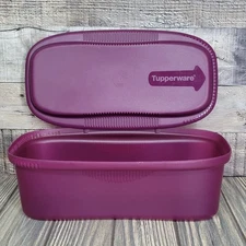 Tupperware Microwave Pasta Maker Spaghetti Cooker/Strainer #6775 8c Purple EUC
