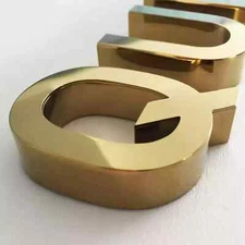 Non-Illuminated Stainless Steel Channel Letters Sign, Custom Metal Business Sign