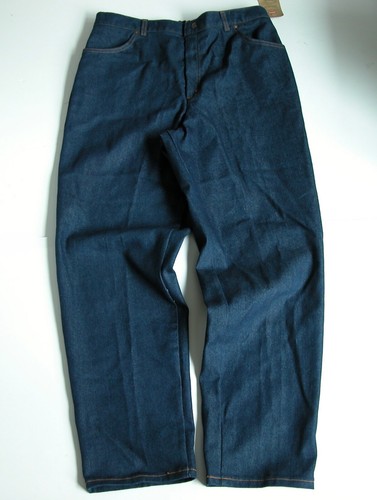 VINTAGE Levis Jeans Womens 36 Dark Wash Denim Blue Deadstock AVERAGE 80s - Picture 9 of 10