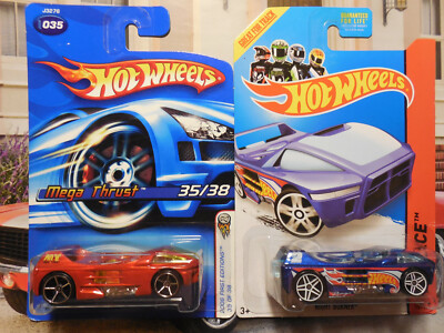 Hot Wheels MEGA THRUST NIGHT BURNER LOT 4 Treasure Hunts ALL STARS