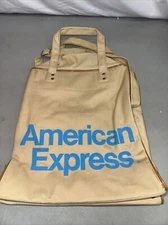 American Express Travel Bag Vintage Airline Carry On Tote Canvas AMEX 1970’s